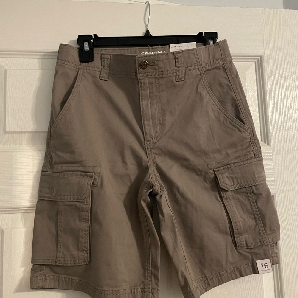 Sonoma boys tan cargo shorts